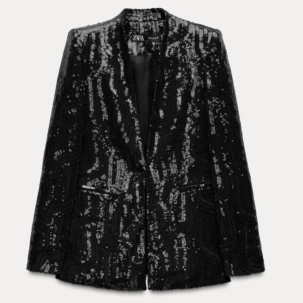 Zara sequins lapeles blazer - Picture 4 of 7